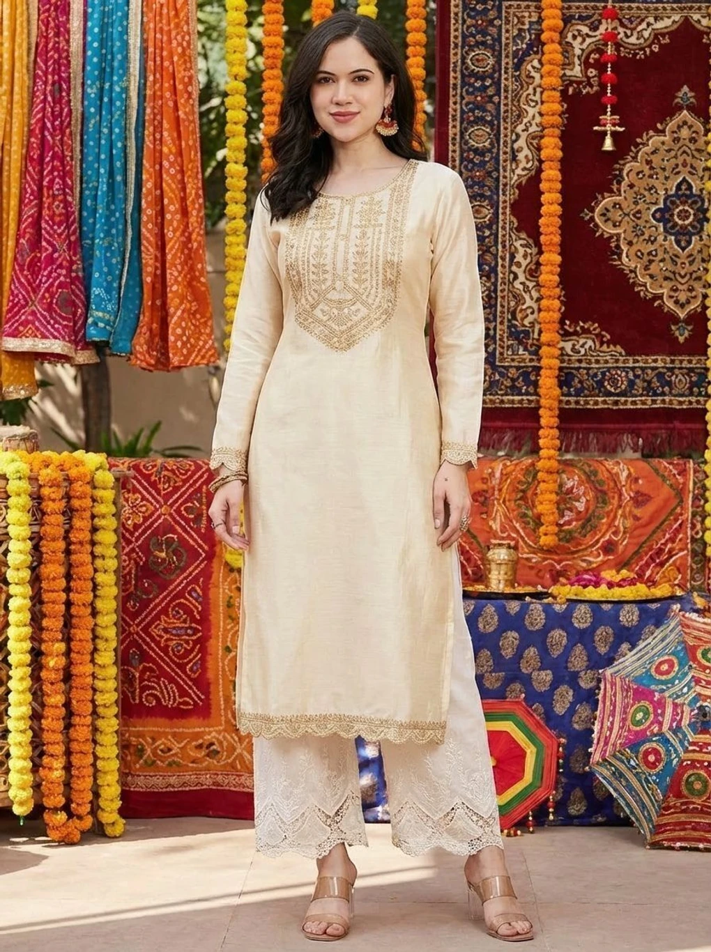 Elegant and beautiful sari thumbnail 3